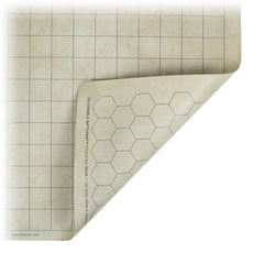 Chessex battlemat double-sided square-hex grid for versatile RPG layouts.