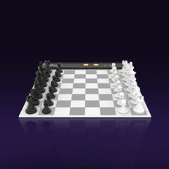 Chessnut Go board top view highlighting quick setup for desk or travel.