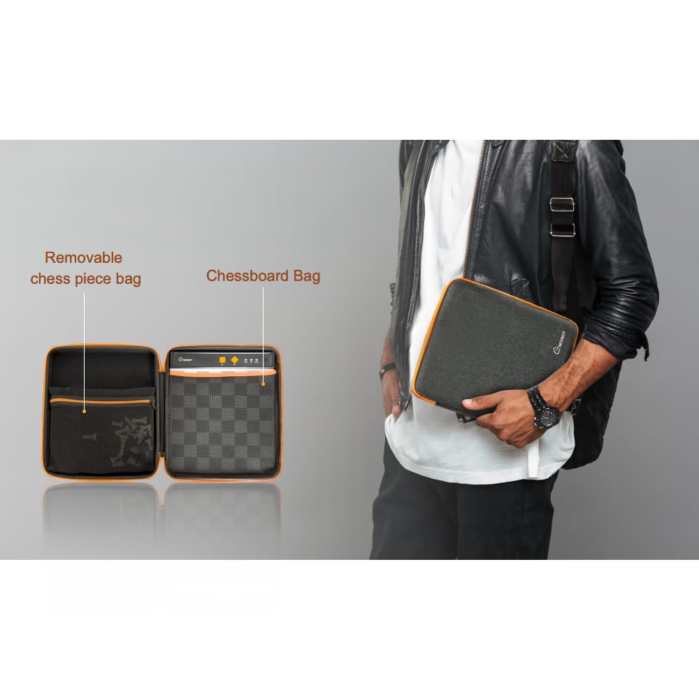 Chessnut Go travel case closed, compact protection for on-the-go play.