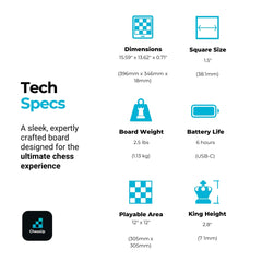 ChessUp 2 elegant, modern board design fits any space.