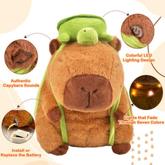 ChezMax capybara plush with glowing limbs lighting up during imaginative play.