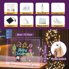 Chgfs LED note board shows an acrylic surface and clear display for reusable notes.