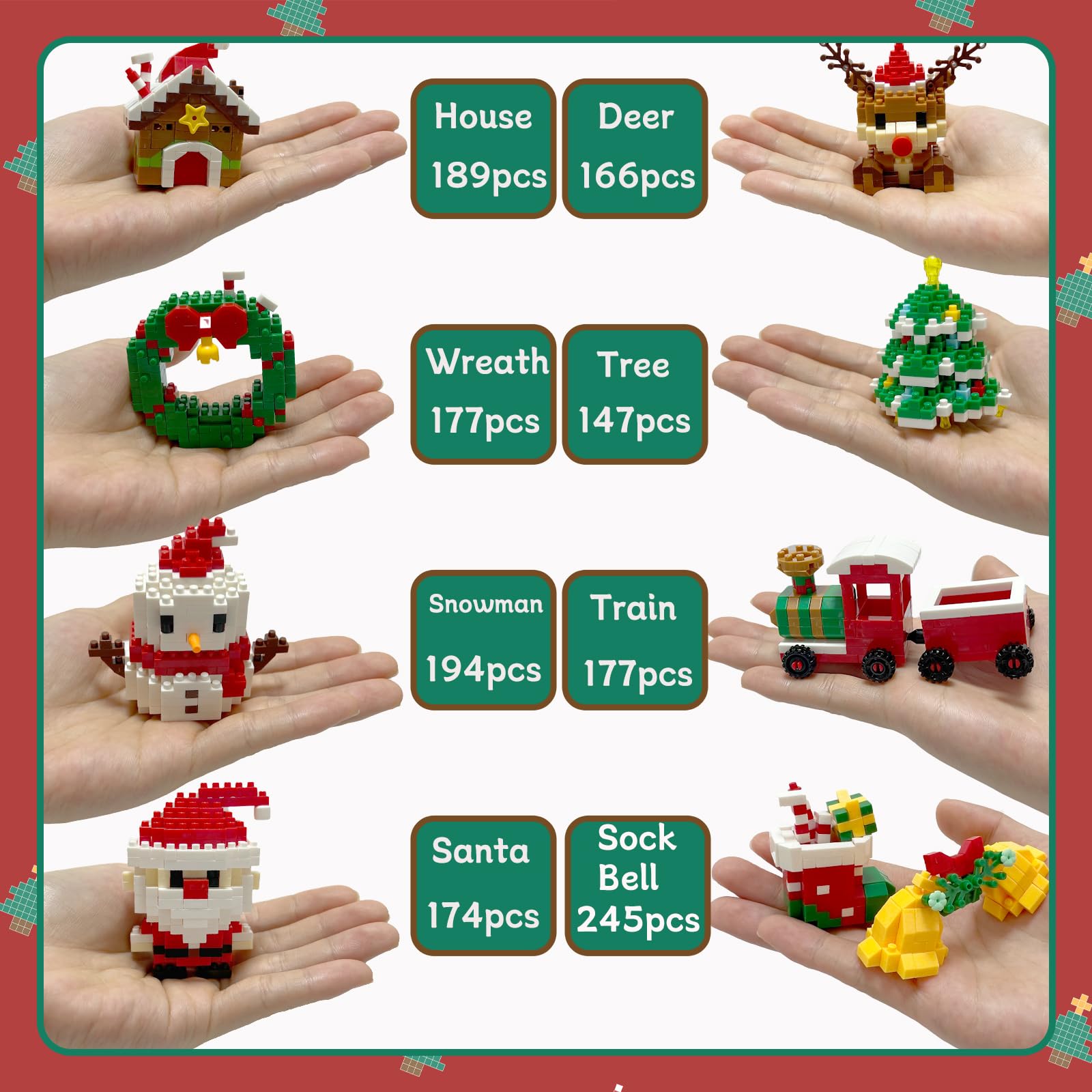 CHHOEAV Christmas blocks featuring Snowman for tactile winter building