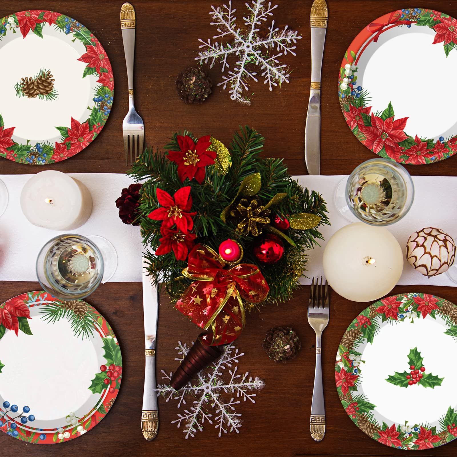 Chiazllta durable material plate suitable for festive meals.