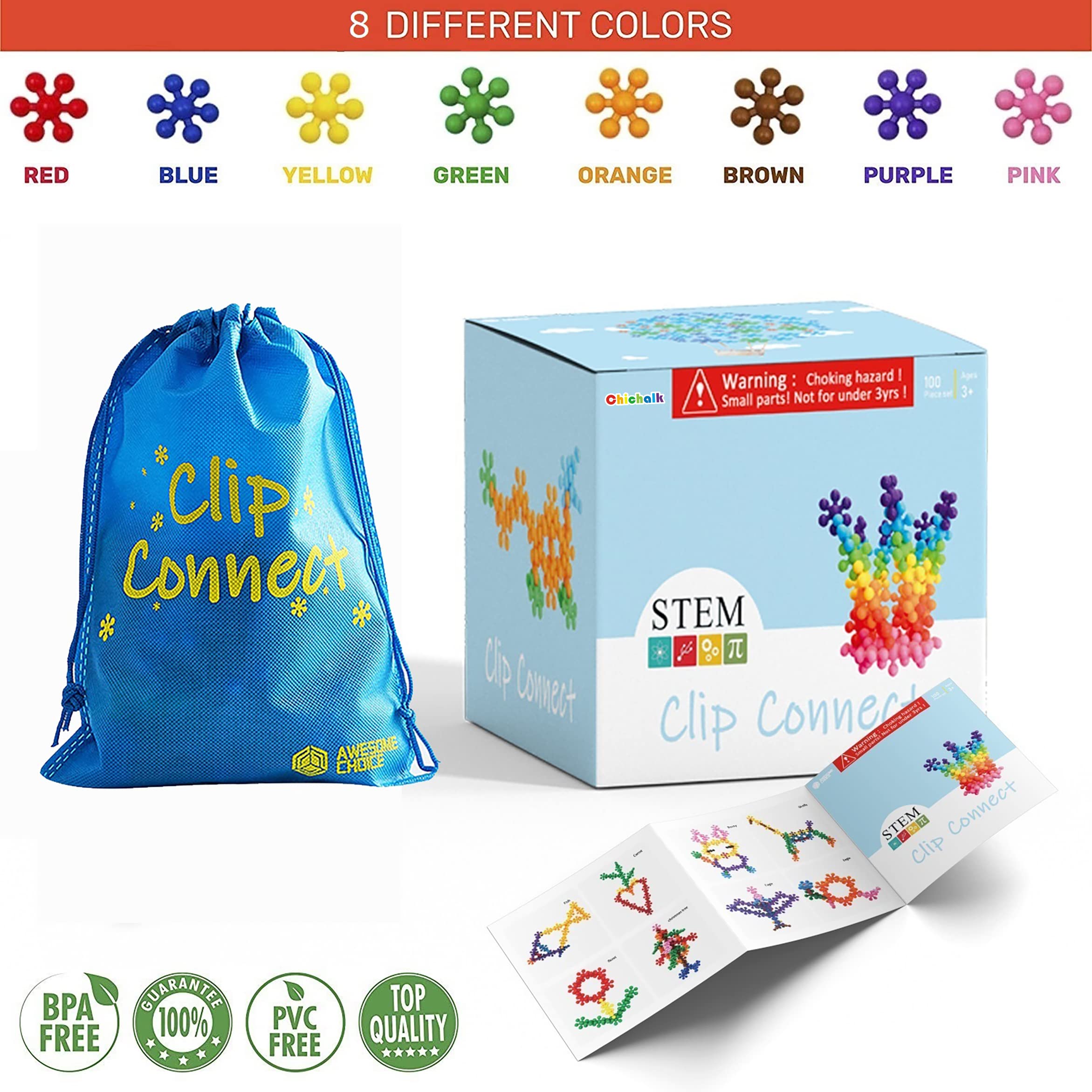 Chichalk Clip Connect classroom-friendly set for collaborative learning.