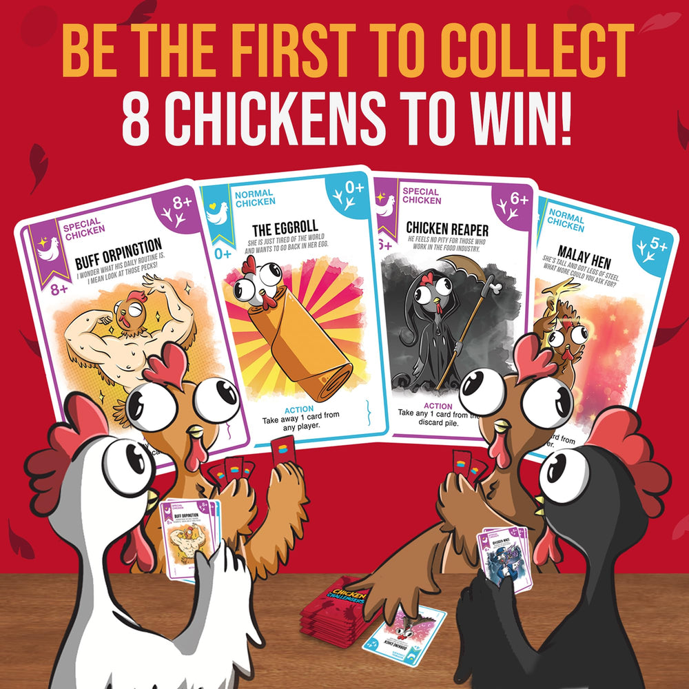 Chicken Challengers ages 13 plus highlights teen and adult suitability for gatherings.