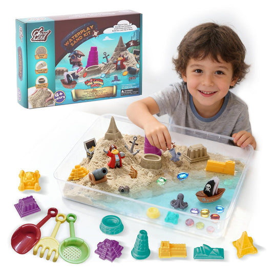 Chico Land Waterplay sand kit pirate adventure for imaginative play and sensory exploration.