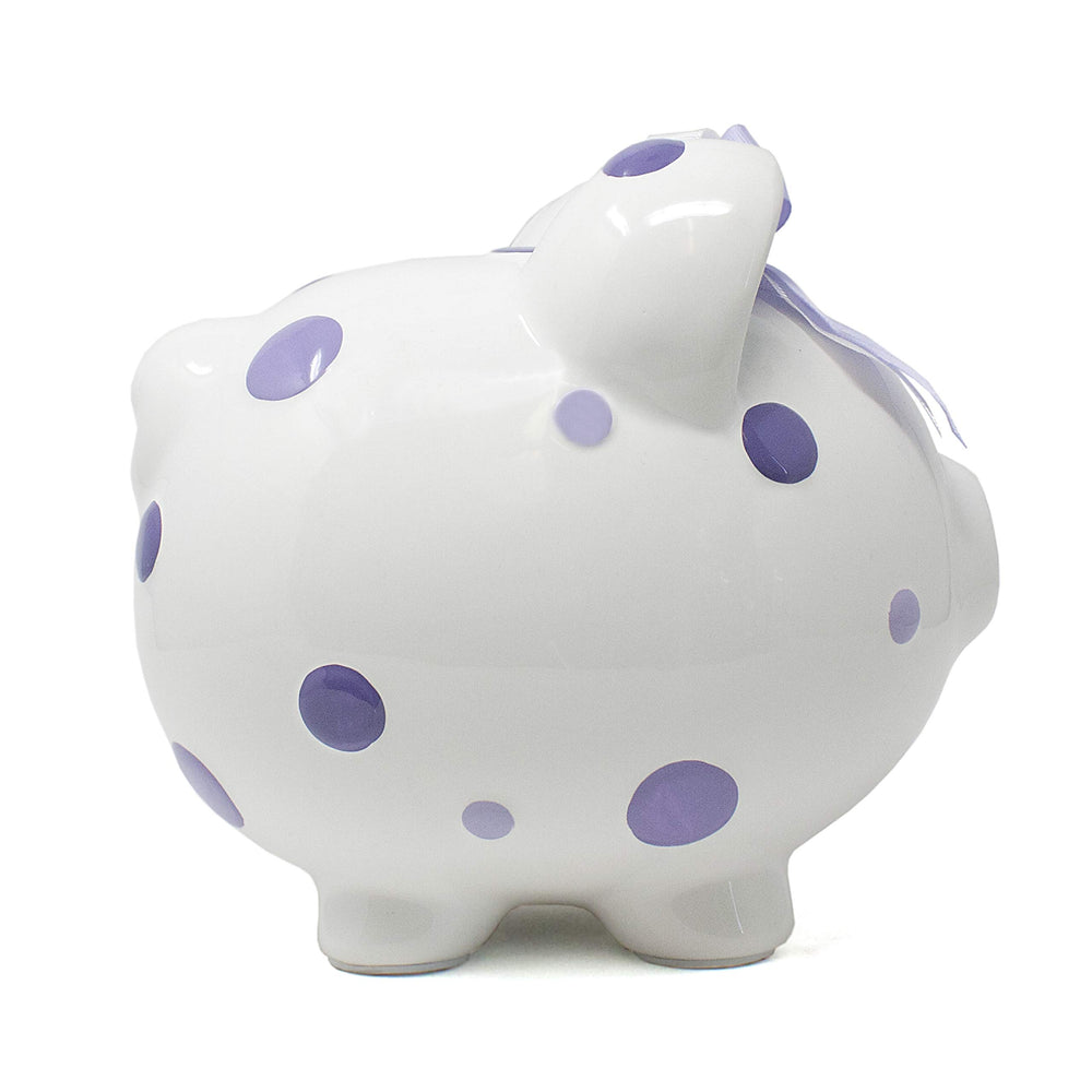 Child to Cherish ceramic piggy bank with hand-painted detail.