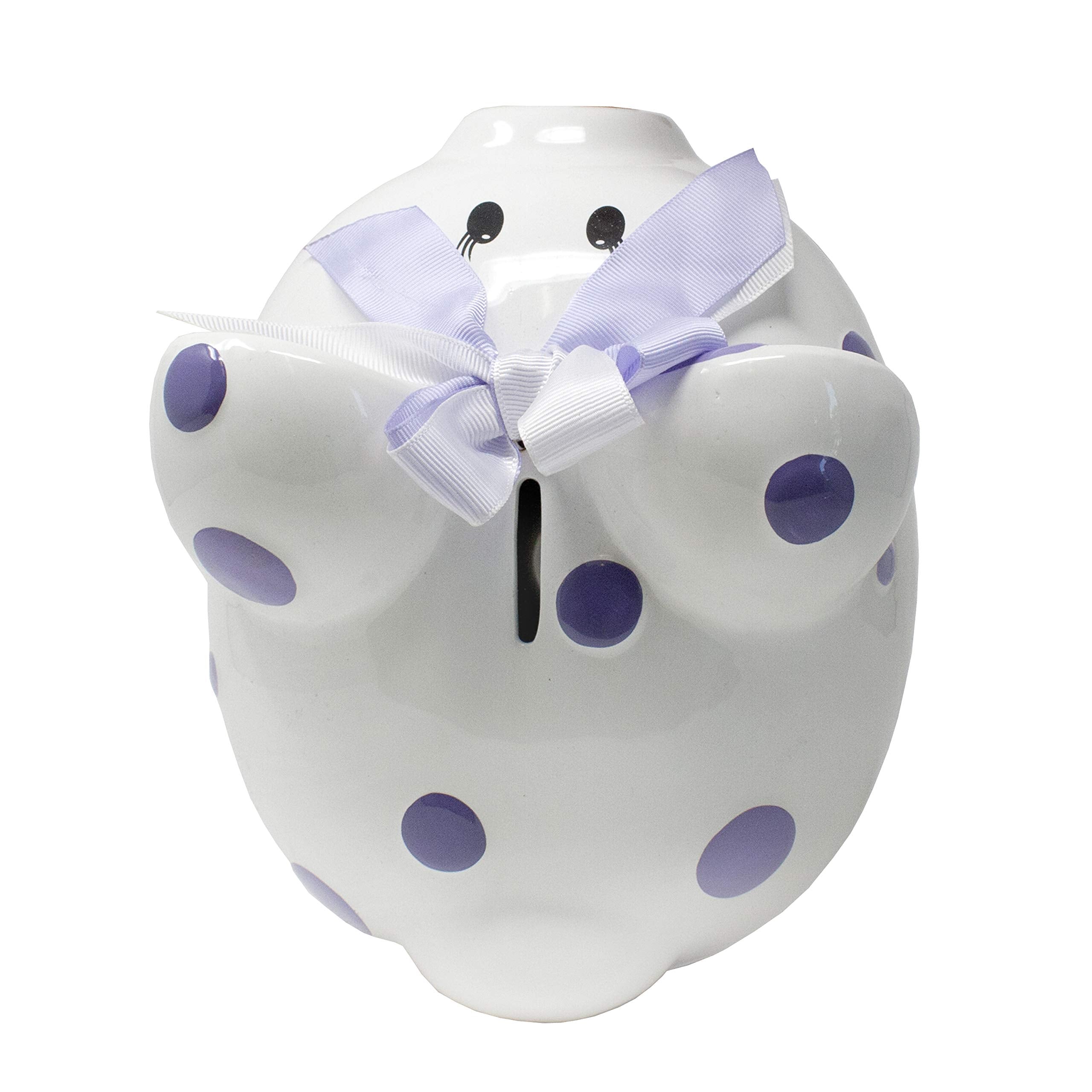 Child to Cherish piggy bank with coin slot supports simple daily deposits.