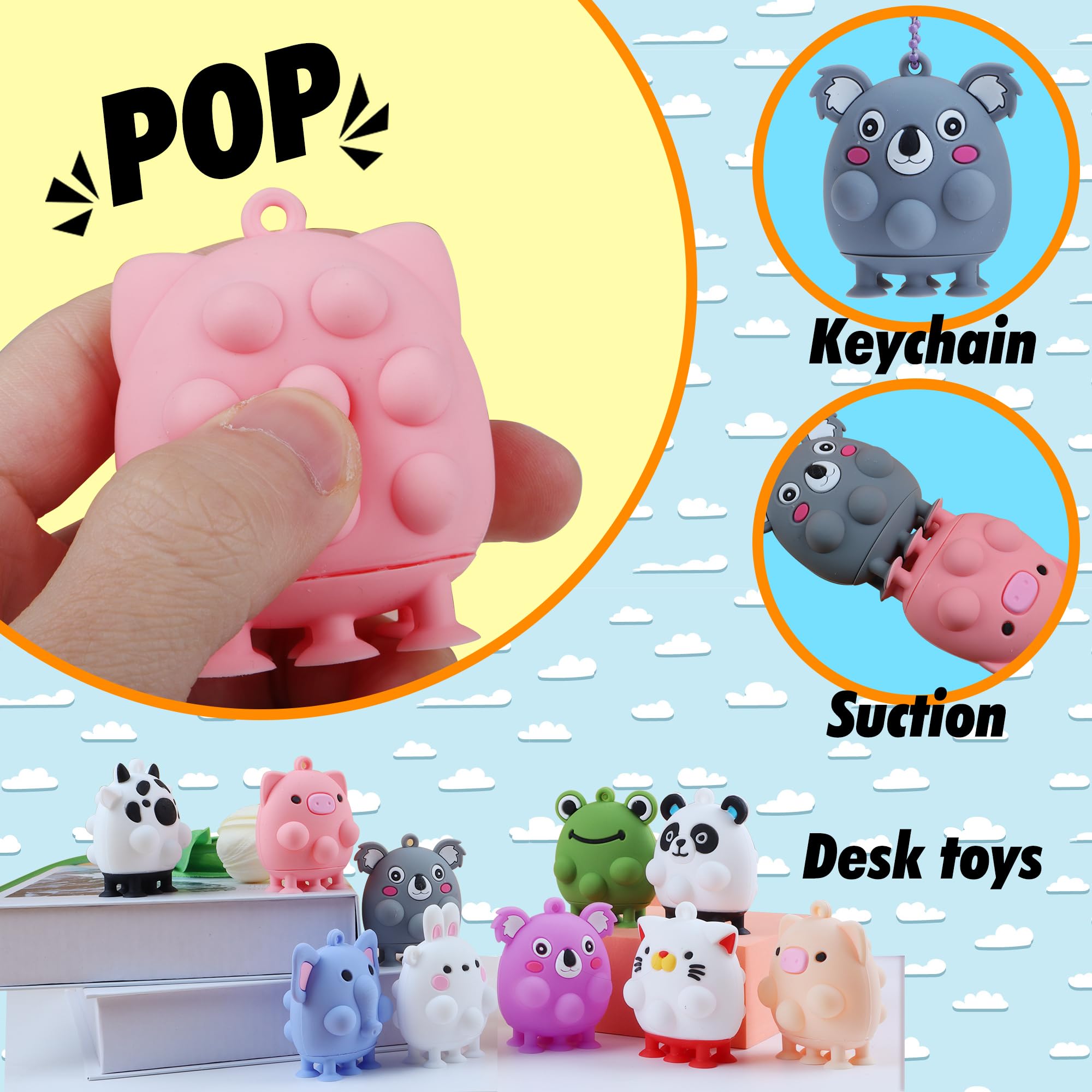 ChildFun dog animal pop toy enhances focus and fine motor play on flat surfaces.