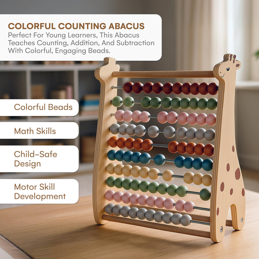 Childlike Behavior abacus demonstration of simple math concepts through slide-and-count play.