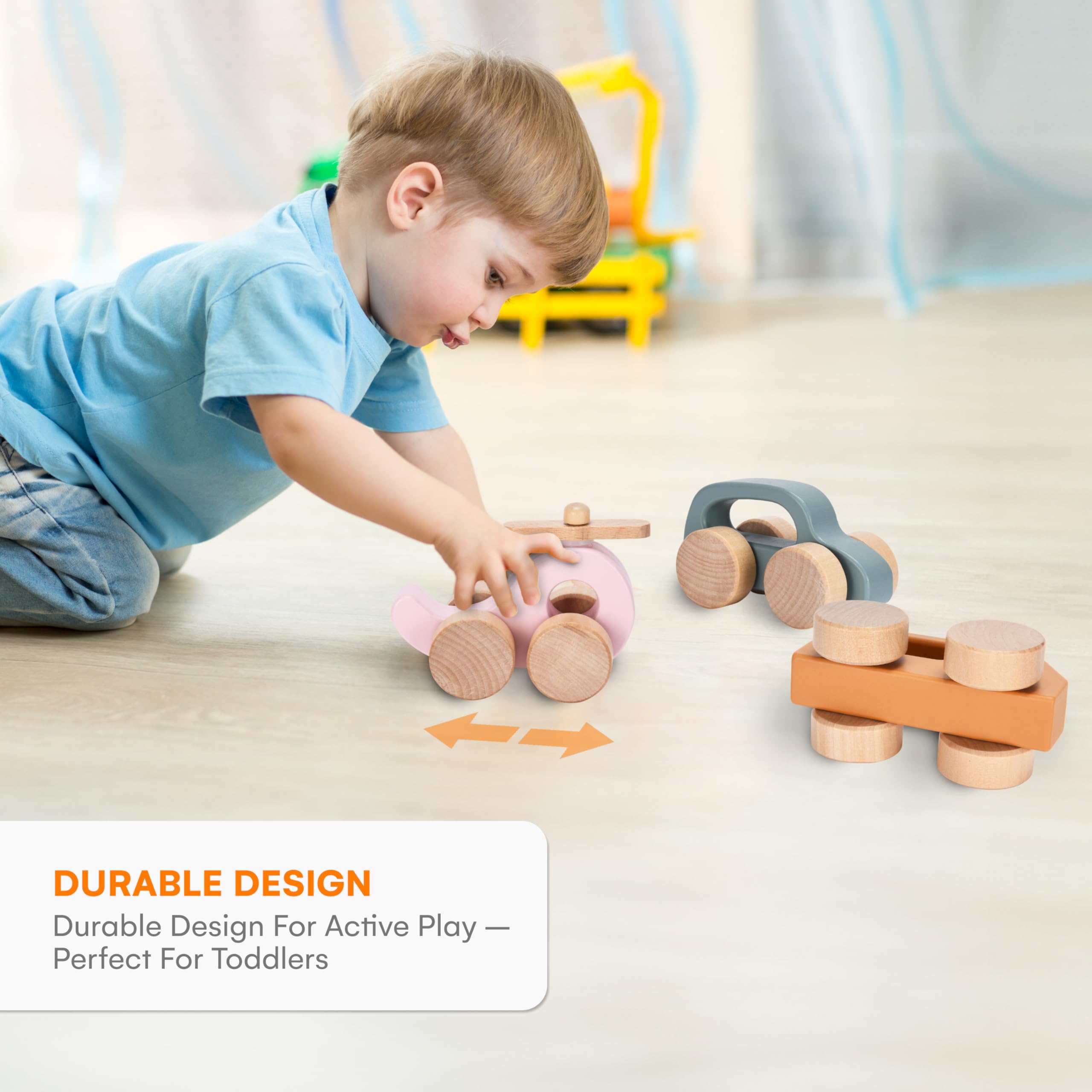 Toys finished with non-toxic paint from CHILDLIKE BEHAVIOR for safe play