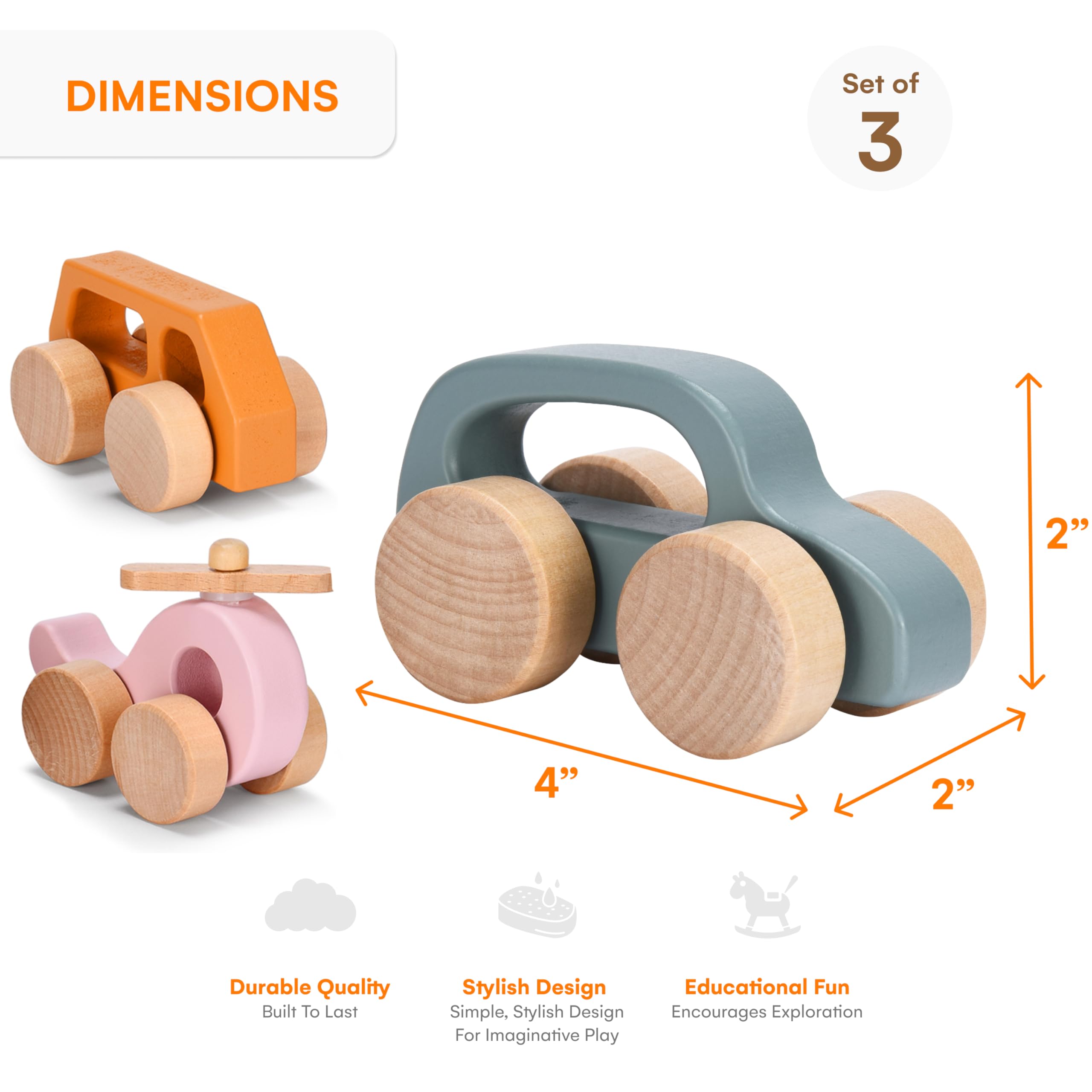 Smooth, sanded wooden toy bodies from CHILDLIKE BEHAVIOR collection