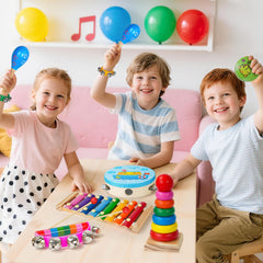 Childom nylon wrist bells add gentle jingles for early musical discovery.