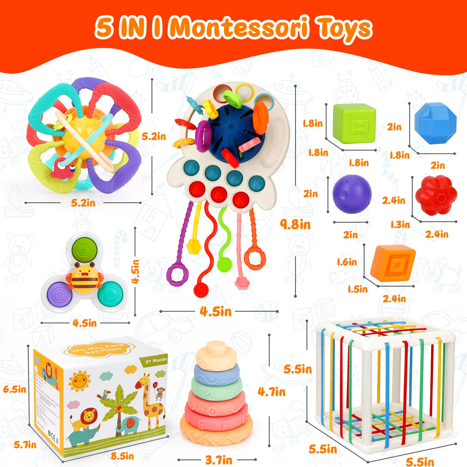 Chillife bright colors stimulate visual exploration and curiosity.