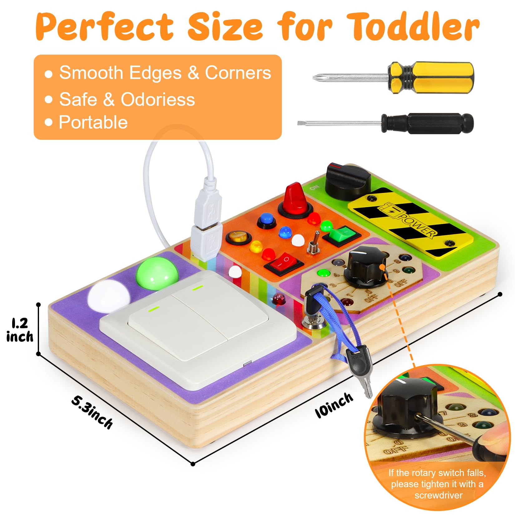 Chillife Busy Board Travel-Friendly design fits bags for on-the-go learning.