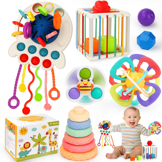 Chillife pull-string infant toy boosts grip and early motor skills.