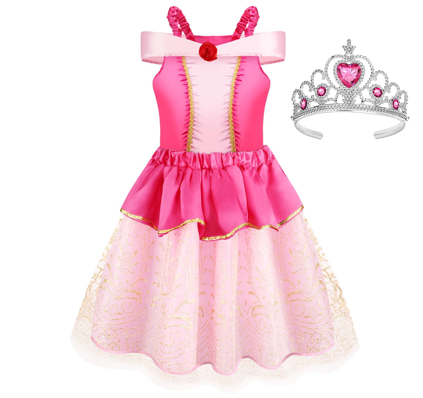 Chillife red princess dress designed for joyful storytelling and dress-up.