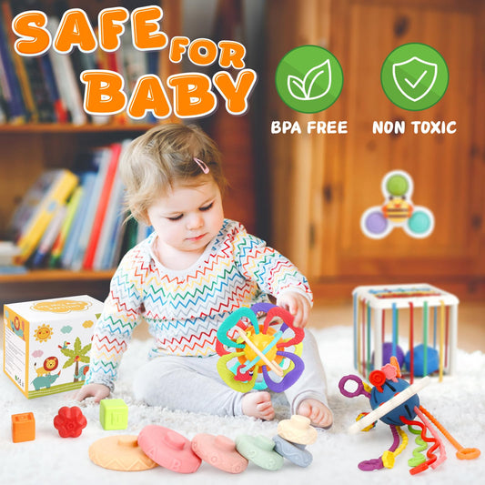 Chillife stacking rings foster hand-eye coordination during playtime.