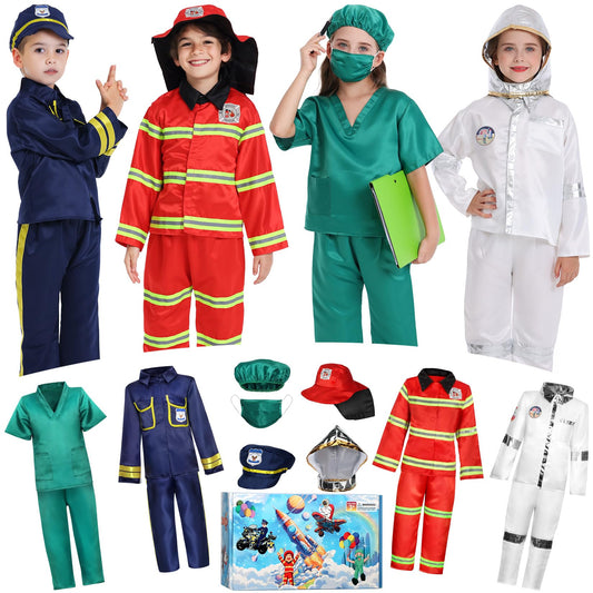 Chillife firefighter costume set for toddlers, durable and immersive pretend play.