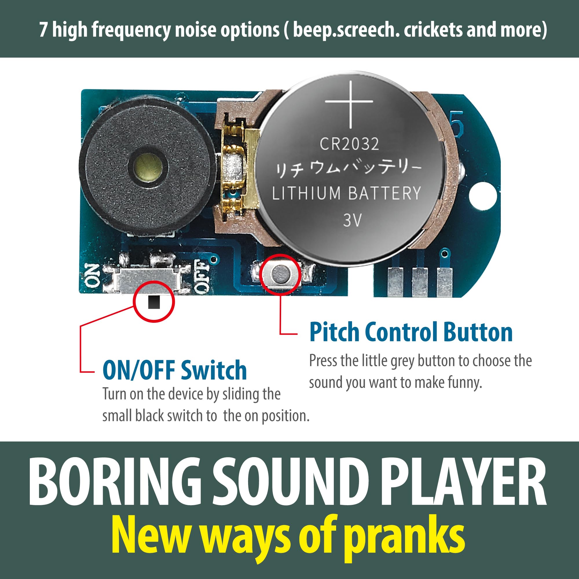 Chilpals PCB noise maker 5-pack enables playful beeps across desks.