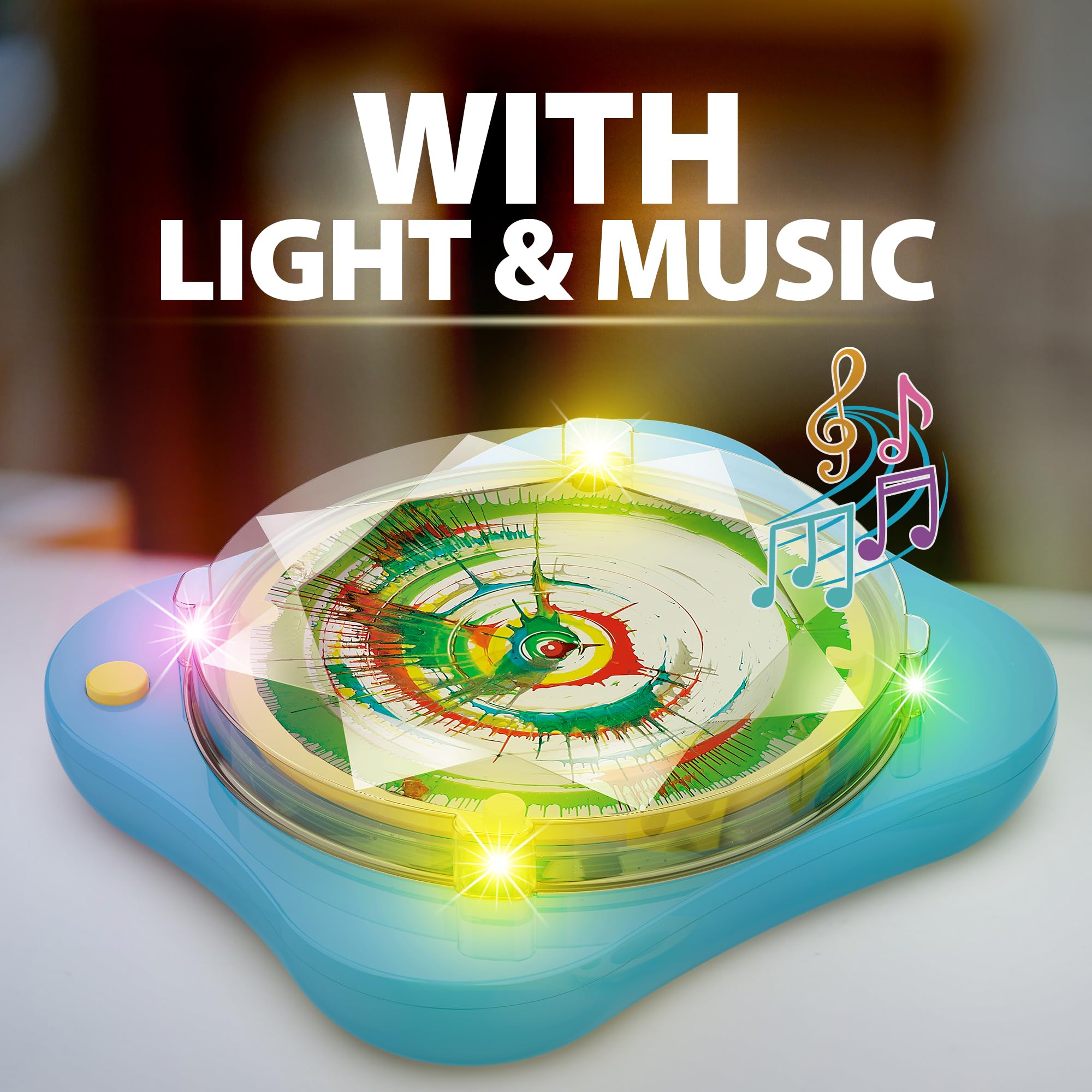 Chilpals Spin Art Machine with 7-hole paint slot keeps colors organized