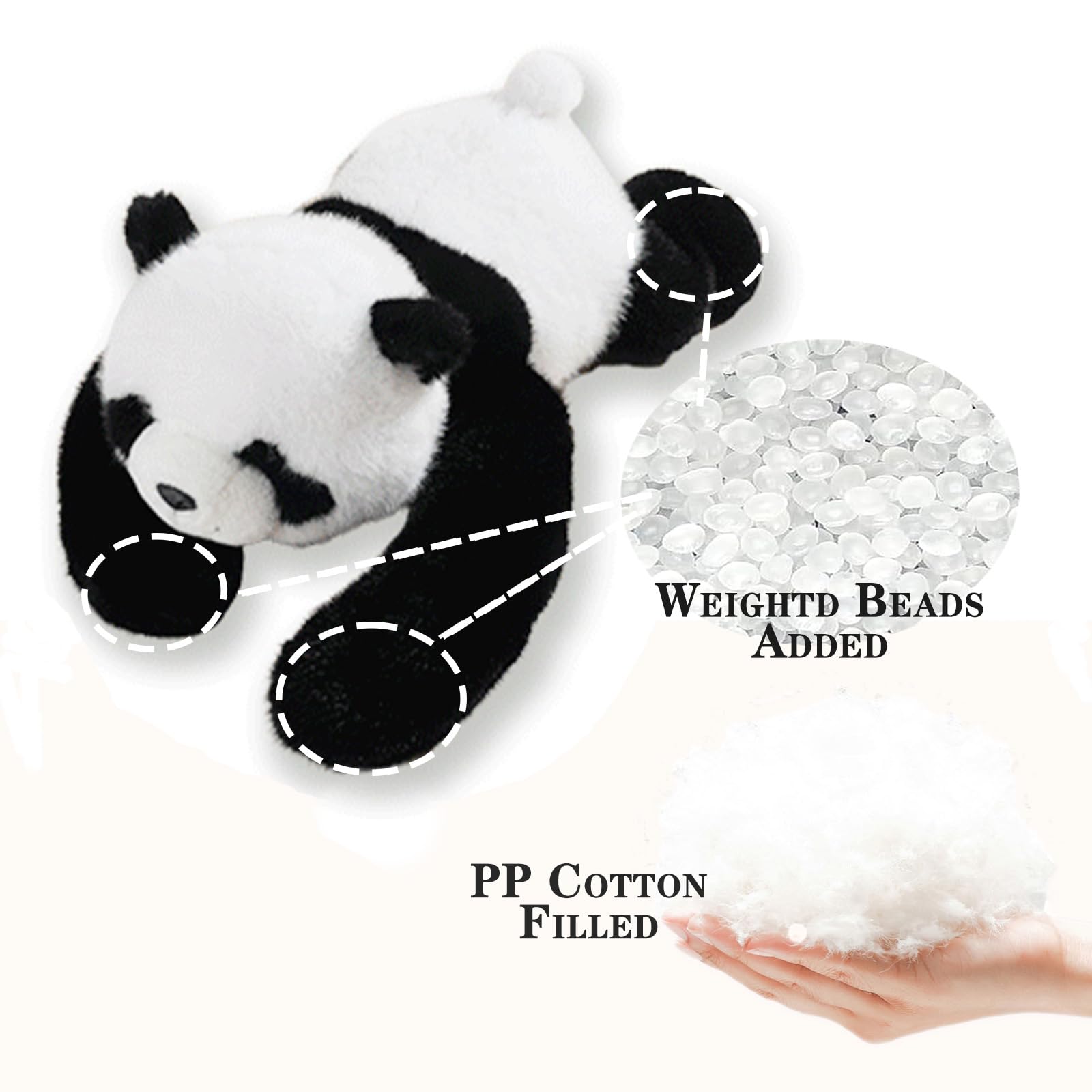 Chilsoby Panda close-up fabric, ultra-soft plush texture for cozy evenings