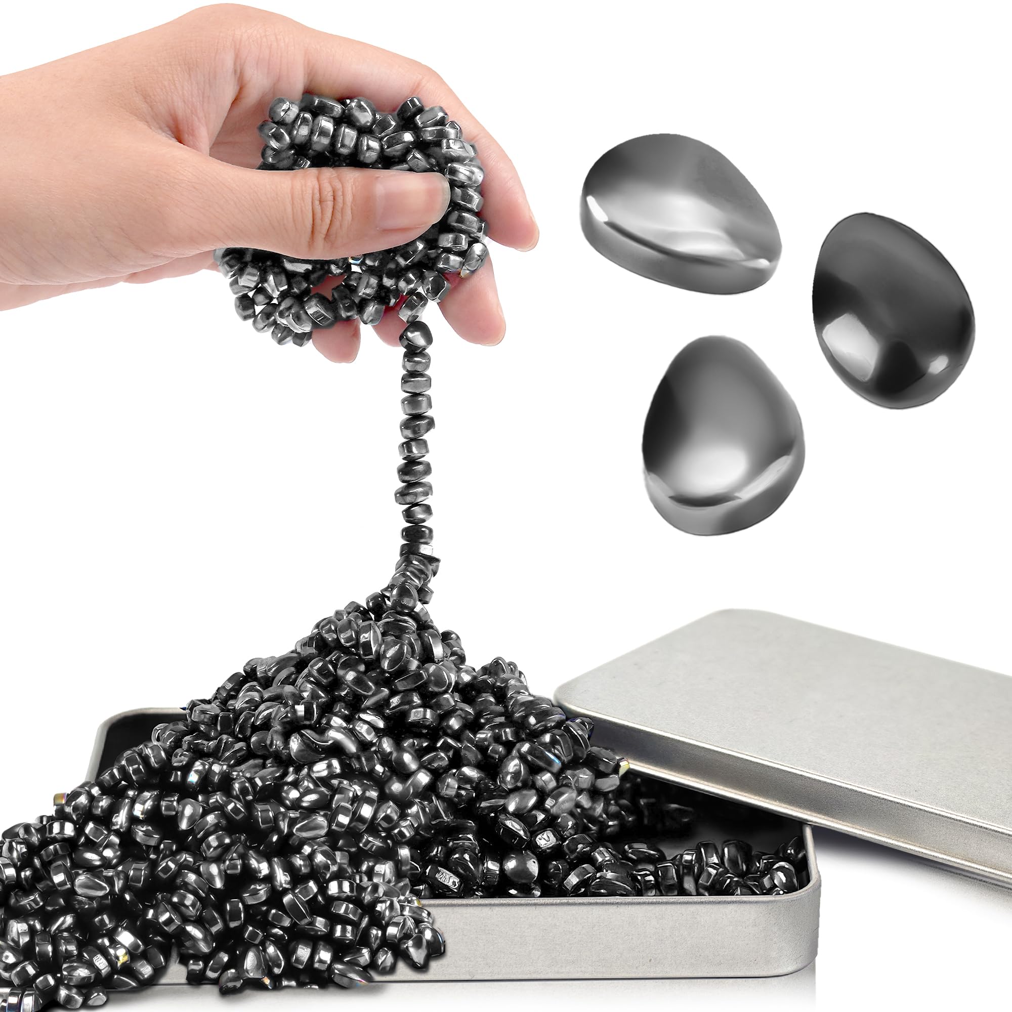 Chilvil 500pc magnetic fidget toy black collection for focus and desk stress relief.