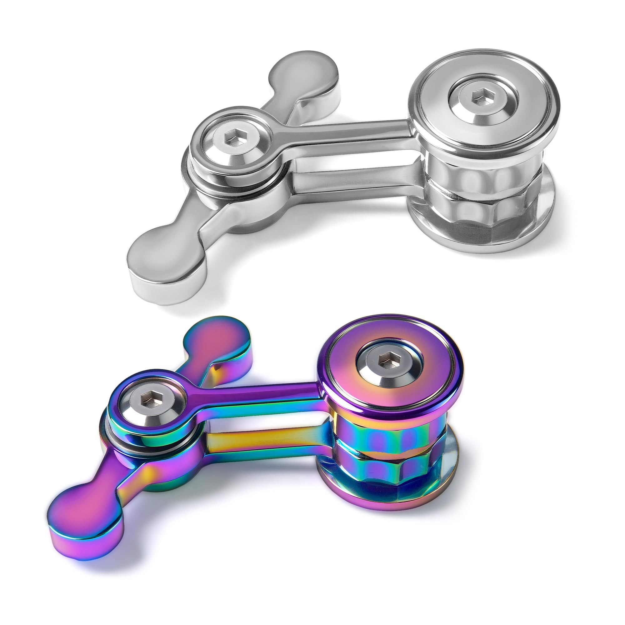 Chilvil color-silver fidget spinner on desktop view for calm focus