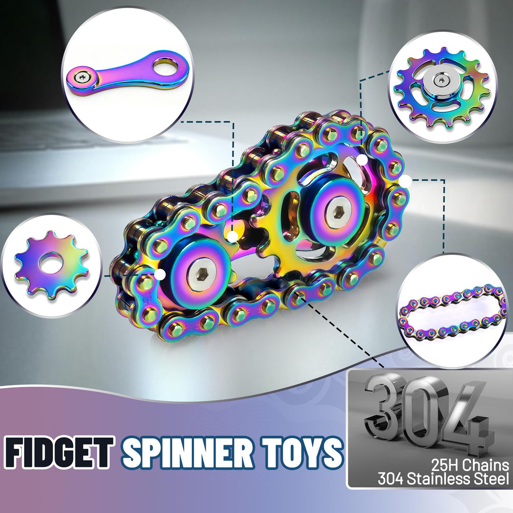 Chilvil desk-side spinner in a work setup supporting easy fidgeting during focused tasks.