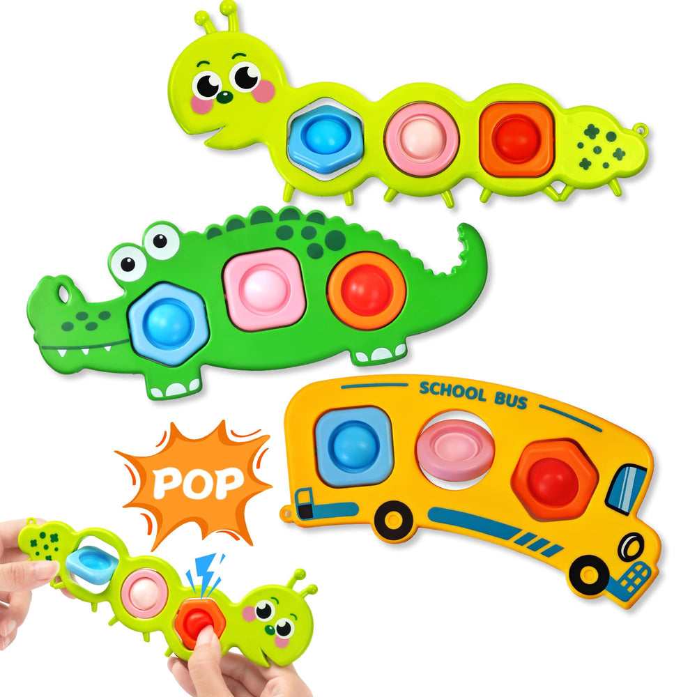 Chilvil three-pack front view showing all colorful shapes and durable build