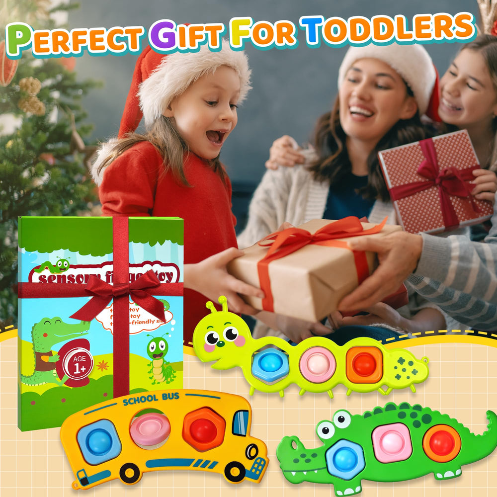 Chilvil toys used on airplane tray providing calm distraction for toddlers
