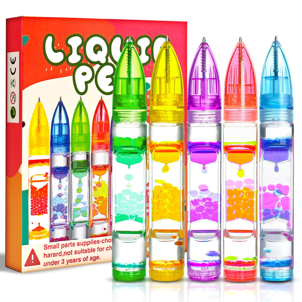 Chilvil liquid pen bubbles drift for calming focus during study sessions.