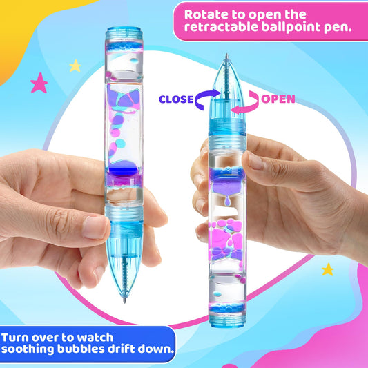 Chilvil liquid pen in hand for tactile fidgeting and focus.