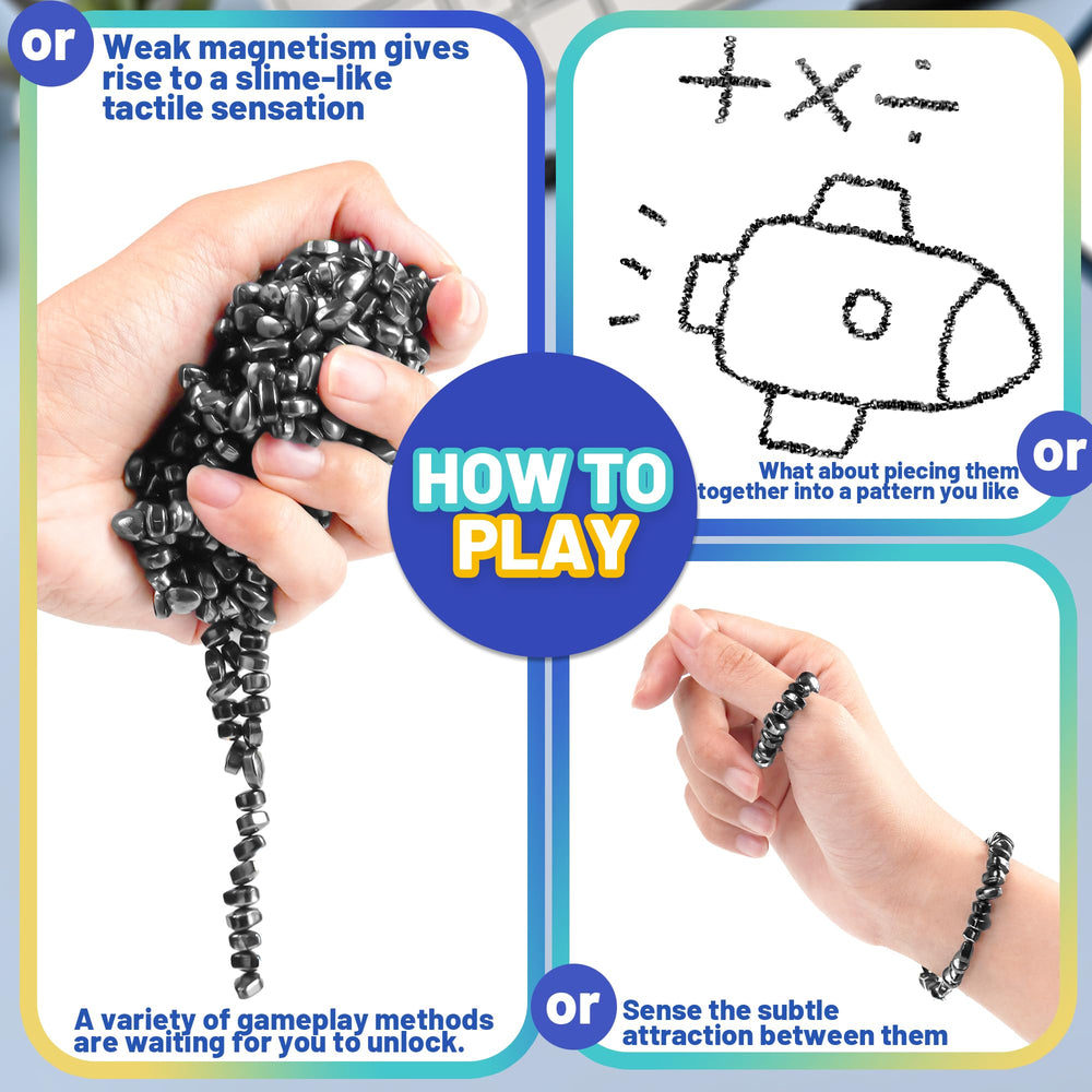 Chilvil magnetic beads and balls close-up for sensory play and tactile engagement.