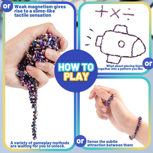 Chilvil weak-magnetic stones for one-handed squish and focus during work.