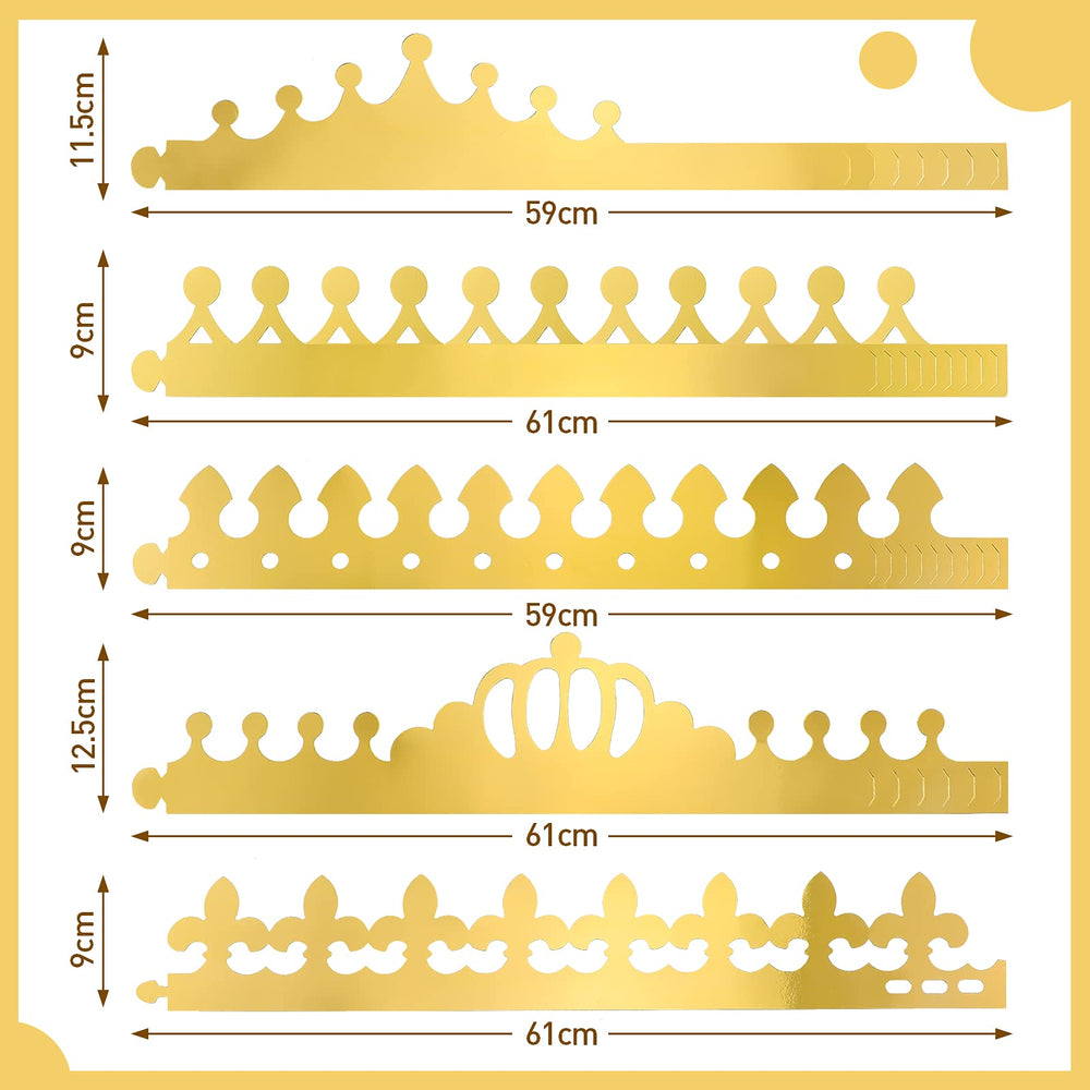 Chinco kids' crowns set suitable for princess tea parties and events.