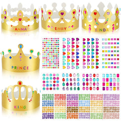 Chinco classic gold princess crowns for kids' party hats.