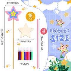 Chinco princess wand wooden wands, smooth finish for safe DIY projects
