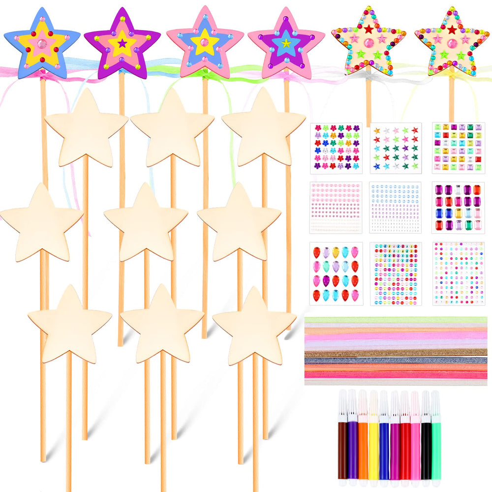 Chinco star princess wands kit packaging, ideal for engaging kids in crafts