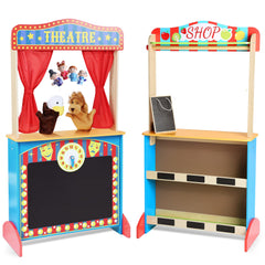 CHIUHEI Deluxe Puppet Theater front view for engaging storytelling at home.