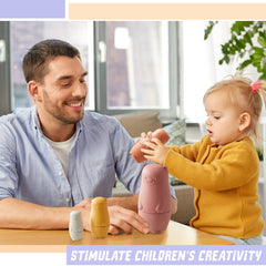 Chivao bear nesting dolls mini doll adds variety for fine motor practice and sorting.