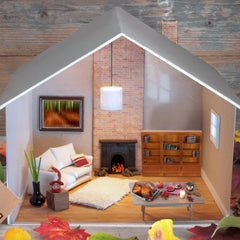 Chivertion dollhouse prop creates authentic miniature book reading corners.