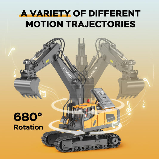 CHMYWJ RC Excavator toy digging action shows power for sandbox fun.