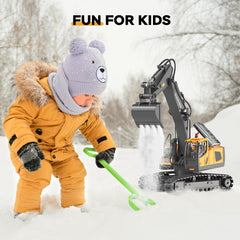 CHMYWJ RC Excavator toy lights and sound boost immersive experience.