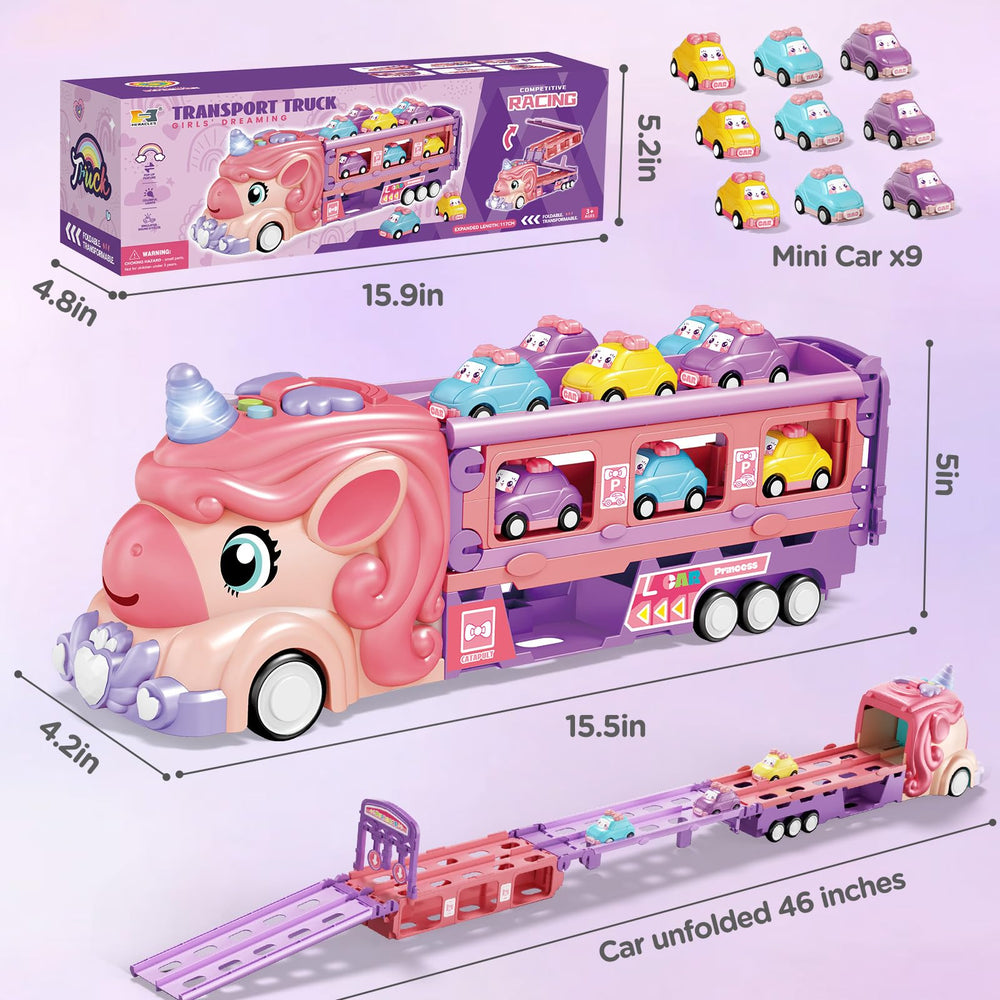 CHMYWJ unicorn truck toy with lights and melodies enhances play sessions