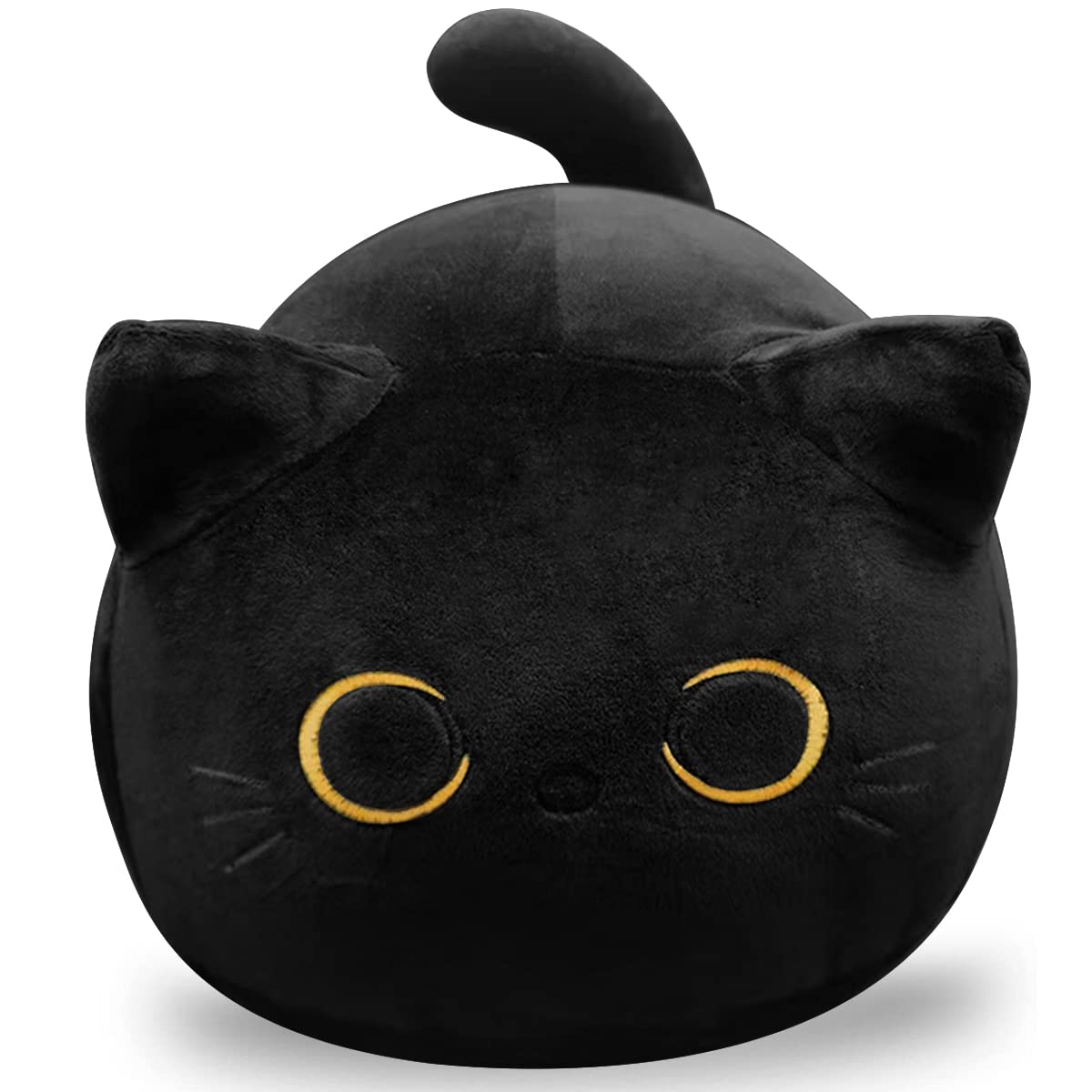 CHNBF 3D Black Cat Plush full-body view showing cuddly shape and appeal