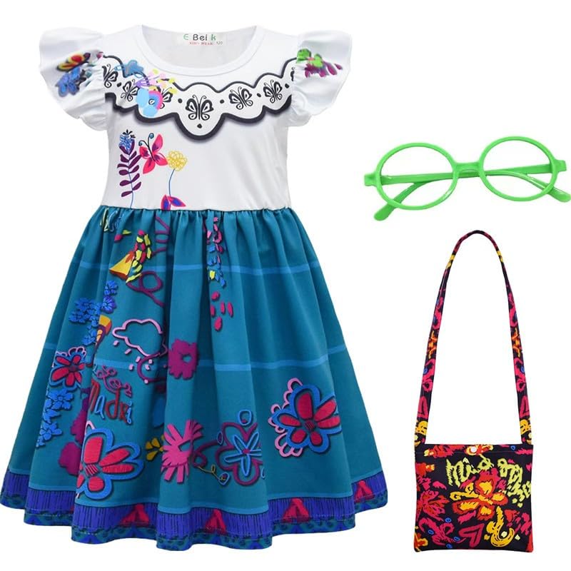 Choadam Mirabel dress with vivid 3D print for imaginative play