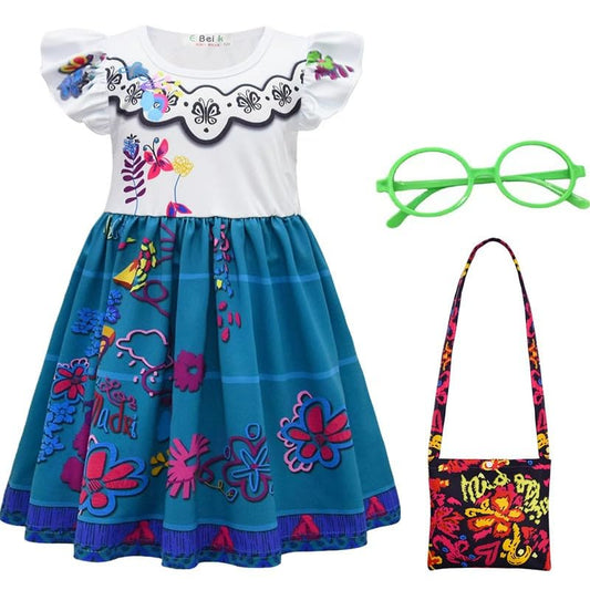 Choadam Mirabel dress with vivid 3D print for imaginative play