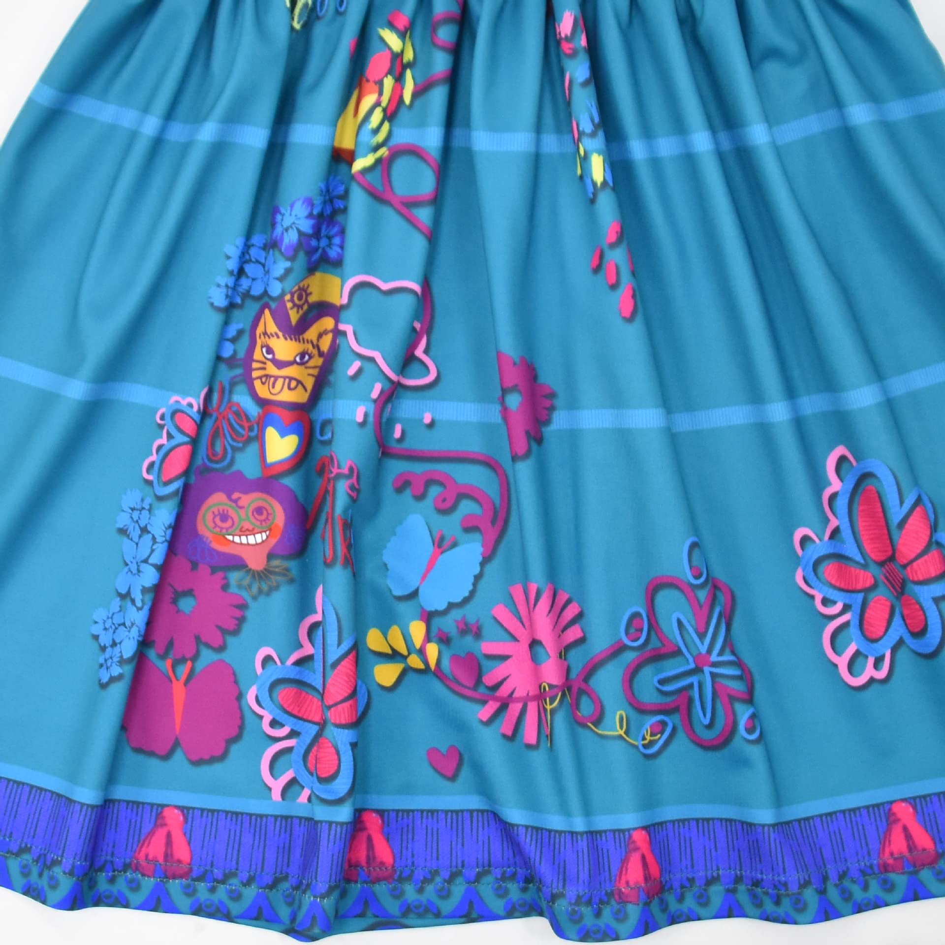 Choadam Mirabel dress with glasses adds playful costume detail